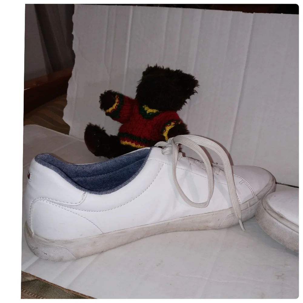 Tommy Hilfiger Men's Ref Low-Top White Sneakers Size 12●